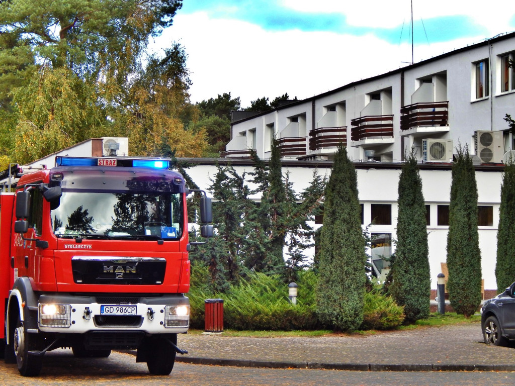 Wezwanie do pożaru. Strażacy w Hotelu Ustka [FOTO]