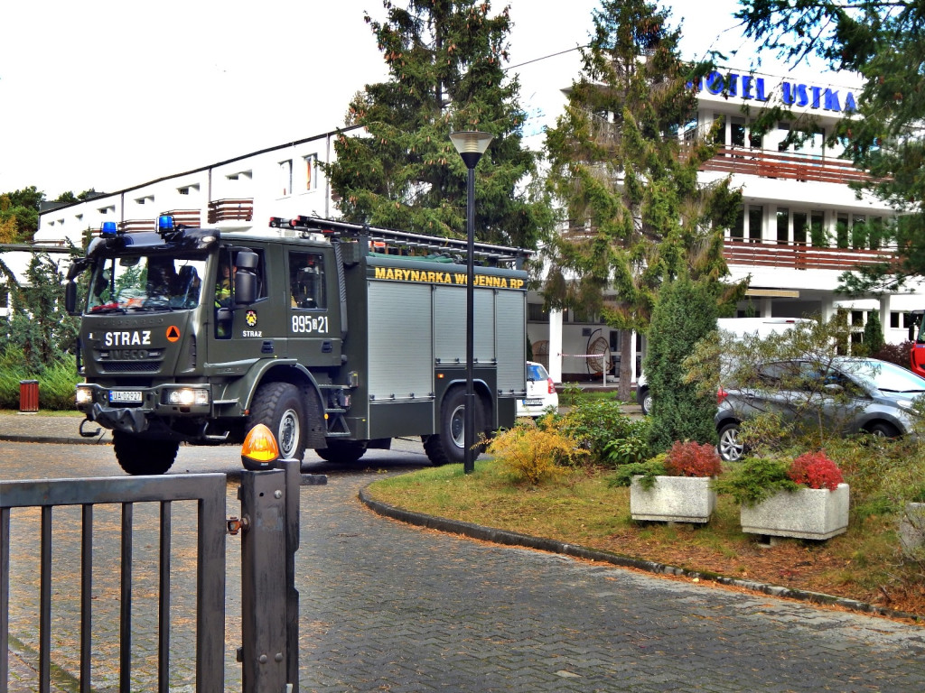 Wezwanie do pożaru. Strażacy w Hotelu Ustka [FOTO]