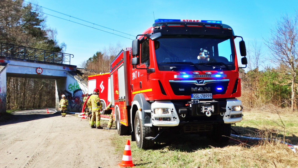 Strażacy ćwiczyli walkę z pożarem lasu [FOTO]