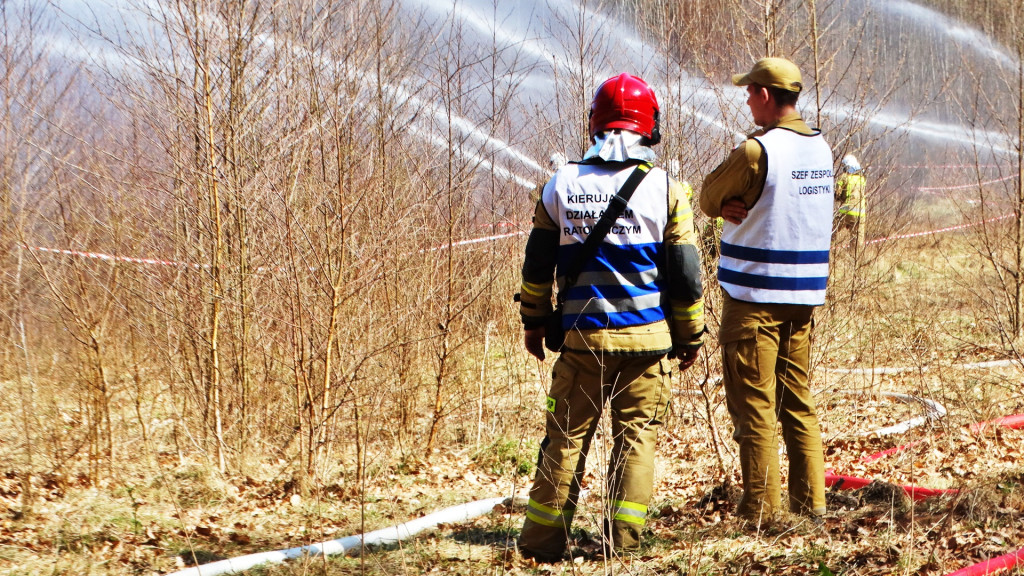 Strażacy ćwiczyli walkę z pożarem lasu [FOTO]