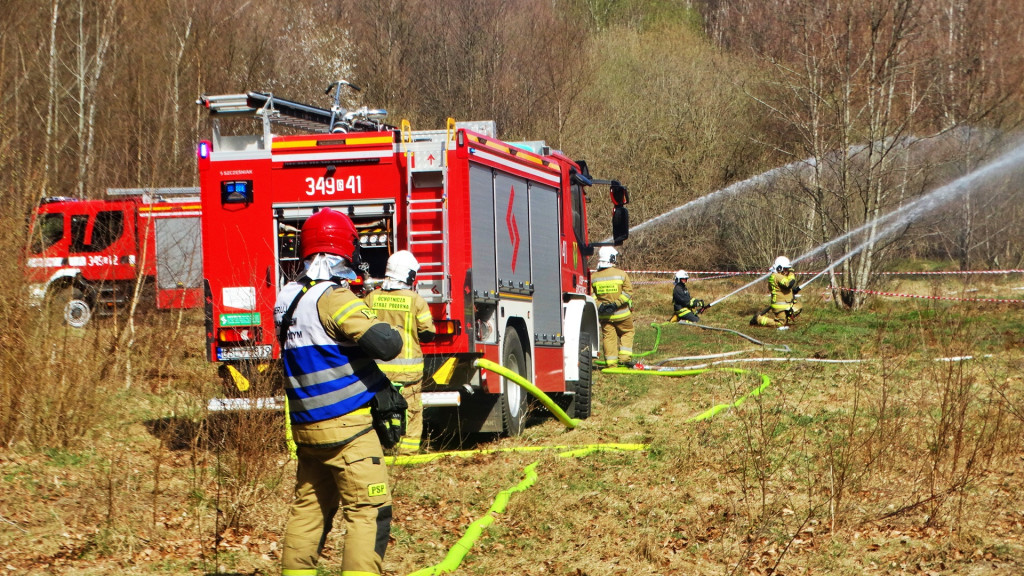 Strażacy ćwiczyli walkę z pożarem lasu [FOTO]