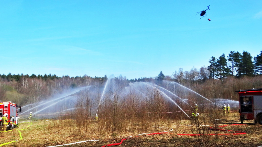 Strażacy ćwiczyli walkę z pożarem lasu [FOTO]