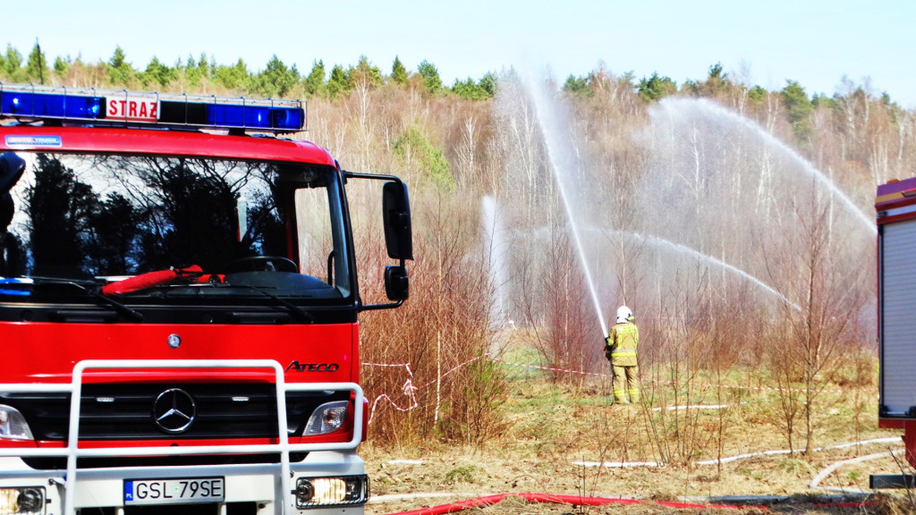 Strażacy ćwiczyli walkę z pożarem lasu [FOTO]