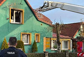 Słupsk. Pożar na ul. Chrobrego. Spłonęło poddasze budynku jednorodzinnego-10515