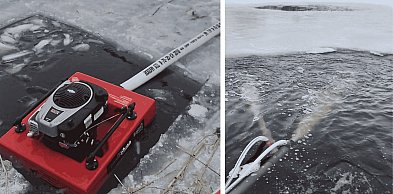 WALKA z lodem w okręgu słupskim. Wędkarze ruszyli na ratunek duszącym się rybom