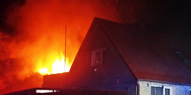 Pożar domu jednorodzinnego w Ustce