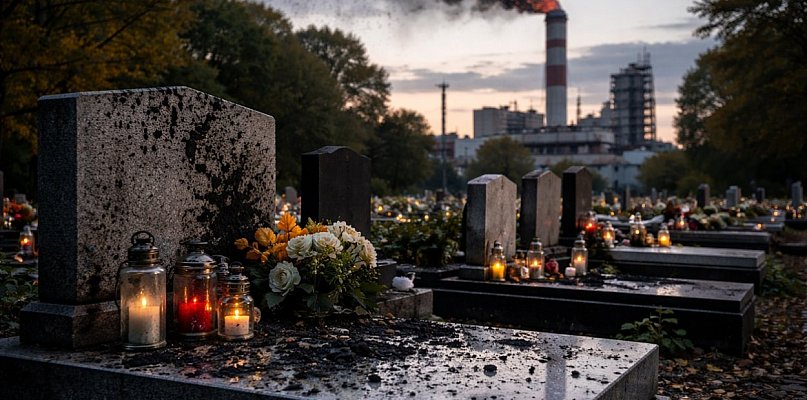 Czarny pył na grobach w Ustce. Awaria czy większy problem?