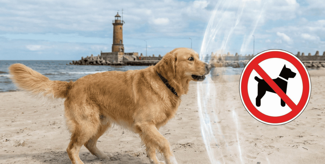 Plażowy ZAKAZ dla psów w Ustce. Zmiany NIE BĘDZIE