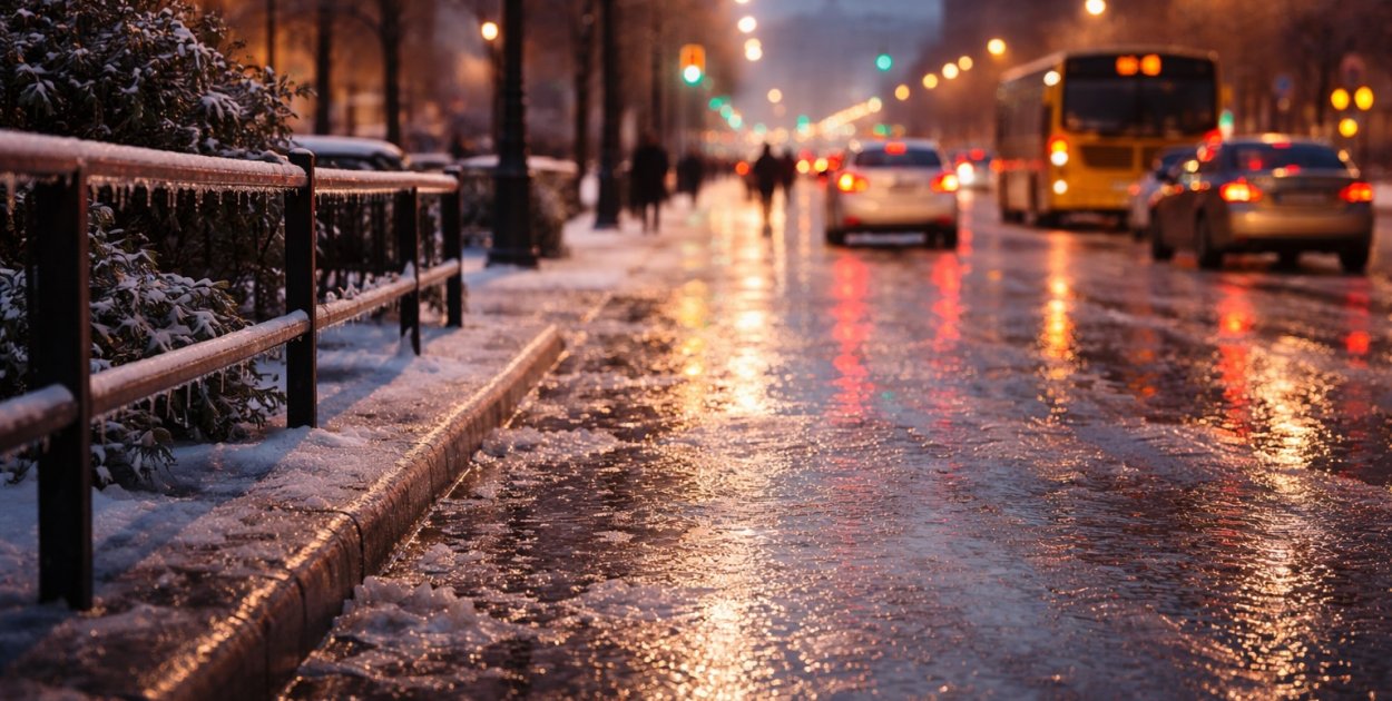 Marznący deszcz i gołoledź nad Słupskiem. Służby APELUJĄ o ostrożność!