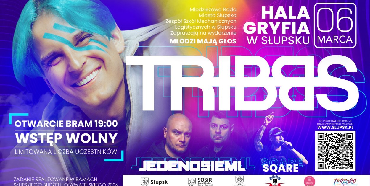 Młodzi mają głos! Tribbs i Jeden Osiem L zagrają w Słupsku!