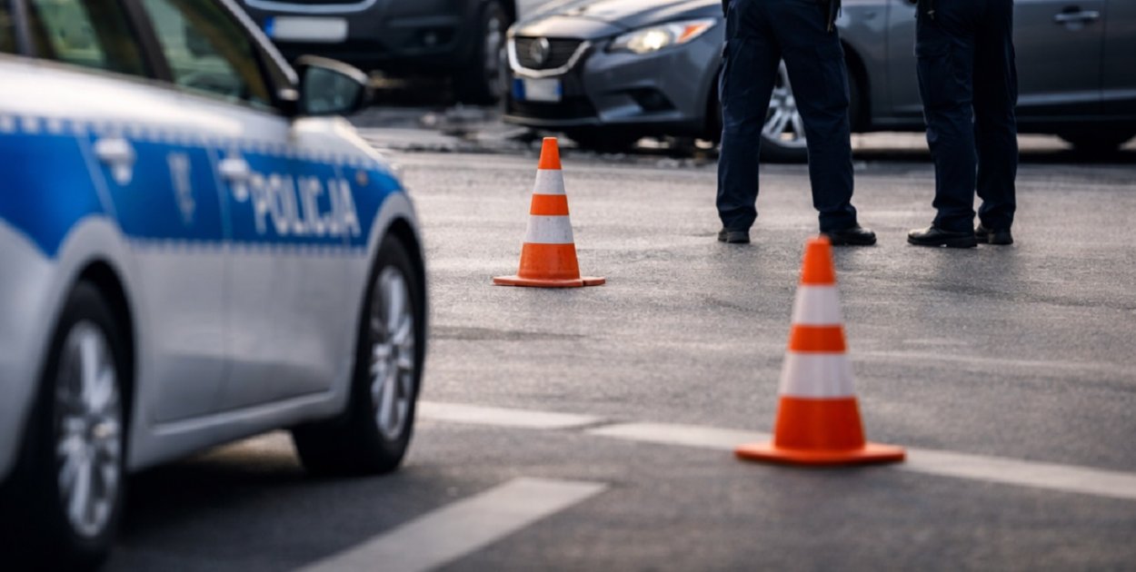 Poranna KRAKSA na skrzyżowaniu. Dostawczak nie zatrzymał się na czerwonym