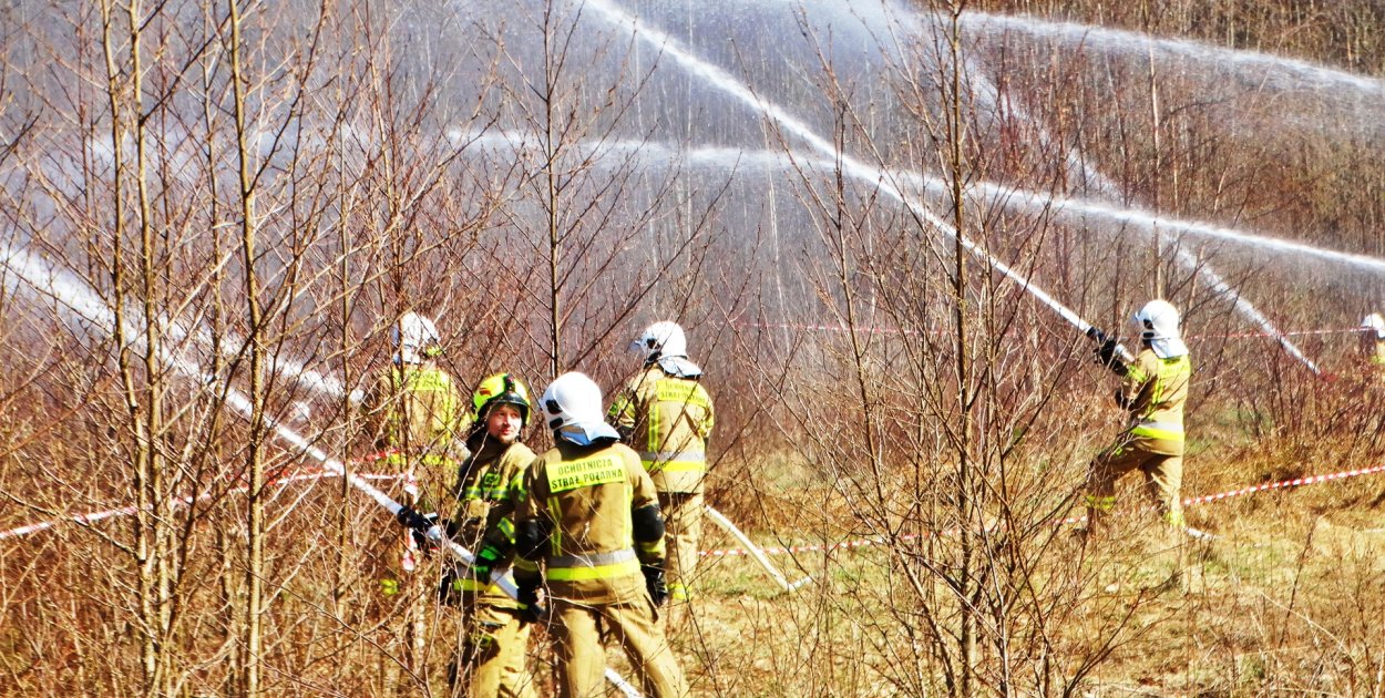 Charnowo 2026. Strażacy ćwiczyli walkę z pożarem lasu [FOTO]
